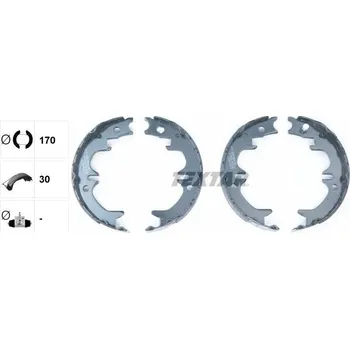 Brzdová čelist Sada brzdových čelistí, parkovací brzda TEXTAR 91059400