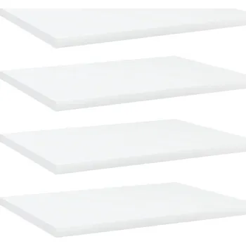 police Bílé police na knihy 40 x 30 x 1,5 cm, sada 4 ks