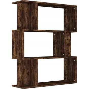 Knihovna Regál na knihy 80 x 24 x 96 cm kouřový dub s 9 přihrádkami