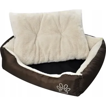 Pelíšek pro psa Potah pro psa 90 x 70 x 20 cm hnědo-béžové, voděodolné