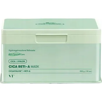 Pleťová maska VT Cosmetics Cica Reti-A Maska Zklidňující Pleťová Maska s Retinolem proti Vráskám 30 kusů