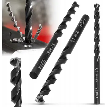 Vrták Vrták do kovu 4,2 mm spirálový HSS ZEBRA DIN338 130° do oceli WURTH 4,2 mm