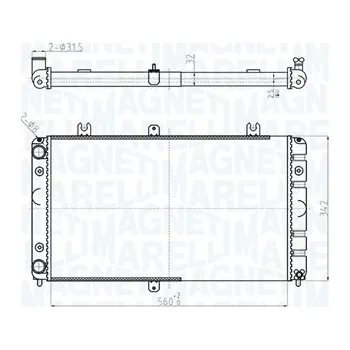 Chladič motoru Chladič, chlazení motoru MAGNETI MARELLI 350213181400