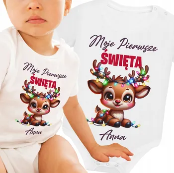 Kojenecké oblečení DĚTSKÉ BODY KOJENECKÉ MOJE PRVNÍ VÁNOCE MIKULÁŠSKÁ NADÍLKA 12M