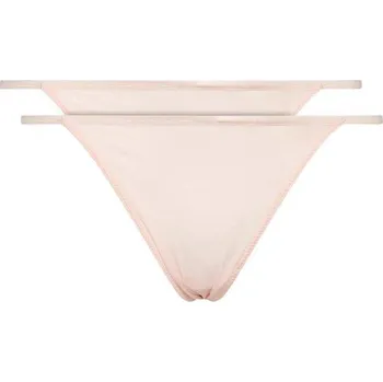 Kalhotky Dámská tanga Calvin Klein 000QD3807E TRN BEECHWOOD Velikost: XS