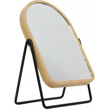 Zrcadlo Zrcadlo 5five Simply Smart naklápěcí kruhové s dřevěným rámem, kov, 17,5 x 20,5 mm