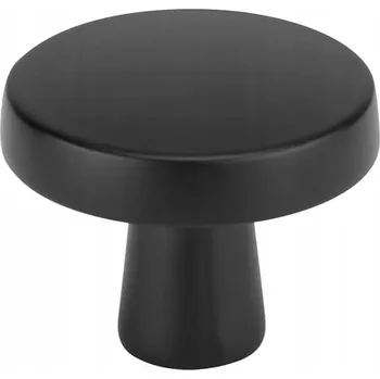 Nábytkové kování Nábytková úchytka knopka plochá Do skříněk Sada 5 ks Barva černá