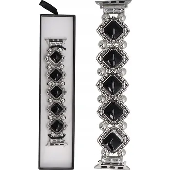 Náramek Elastický náramek s kameny VINTAGE pro Apple Watch 38/40/41 mm GlacierX