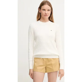 Pánský svetr Bavlněný svetr Tommy Hilfiger WW0WW44993 béžová 01D, vel. XL