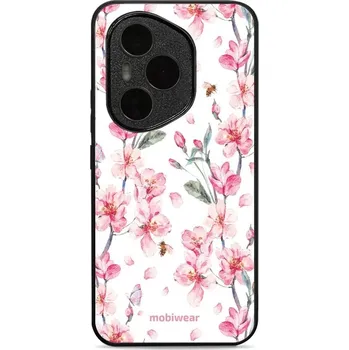 Pouzdro na mobilní telefon Lesklý kryt Mobiwear Glossy - Honor 400 Pro - G033G - Růžové květy (Prémiové lesklé pouzdro, obal, kryt Mobiwear Glossy na mobil Honor 400 Pro - G033G - Růžové květy, materiál Plast + TPU silikon - krytí po všech stranách, neošoupatelný potisk, tenké)