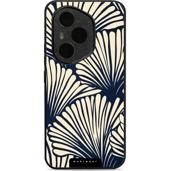 Pouzdro na mobilní telefon Lesklý kryt Mobiwear Glossy - Honor 400 Pro - GA41G Béžové květy na modré (Prémiové lesklé pouzdro, obal, kryt Mobiwear Glossy na mobil Honor 400 Pro - GA41G Béžové květy na modré, materiál Plast + TPU silikon - krytí po všech stranách, neošoupatelný)