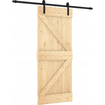 Interiérové dveře Posuvné dveře z masivního borovicového dřeva černé 85 x 3,6/5,4 x 210 cm