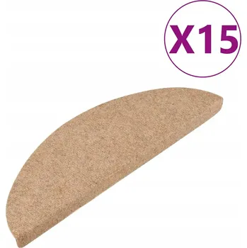 Nášlap na schod Nášlapy na schody plst jehlové protiskluzové béžové 56x17x3 cm