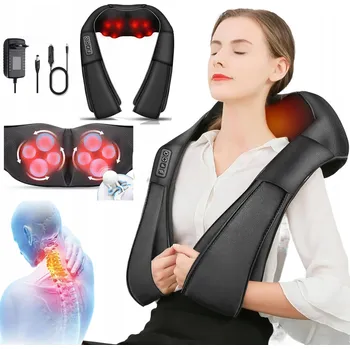 Masážní přístroj MASÁŽNÍ PŘÍSTROJ NA KRK, ŠÍJI, ZÁDA A TĚLO S NAHŘÍVÁNÍM - PÁS PRO ÚLEVU OD ÚNAVY
