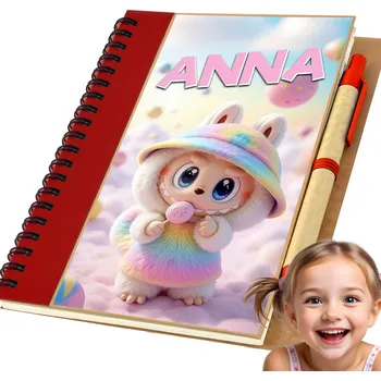 ZÁPISNÍK NOTES LABUBU PŘÍŠERKA DÍTĚTE PANENKA DÁREK K NAROZENINÁM JMÉNO