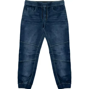 Pánské džíny Velké pánské džíny joggery se stahovacími lemy Double Urban Outfitters FP-4076 modré (6XL)