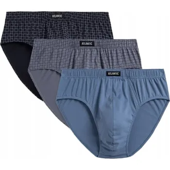 Slipy Pánské slipy ATLANTIC CLASSIC 3MP168/GRA/NIE/SZA 3 ks *L*