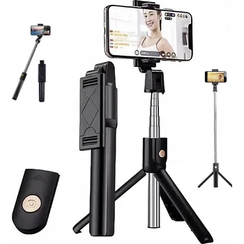 Selfie tyč STATIV NA TELEFON SELFIE STICK TRIPOD BLUETOOTH OTOČNÝ A ROZKLÁDACÍ
