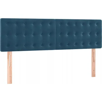 Čelo postele sametové tmavě modré 144 x 5 x 78/88 cm