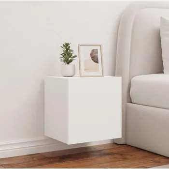 Komoda vidaXL Nástěnná TV skříňka s LED osvětlením 40,5x35x40 cm [837248] Barva: Bílá