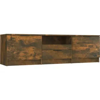 Televizní stolek Moderní TV stolek 140x35x40 cm kouřový dub