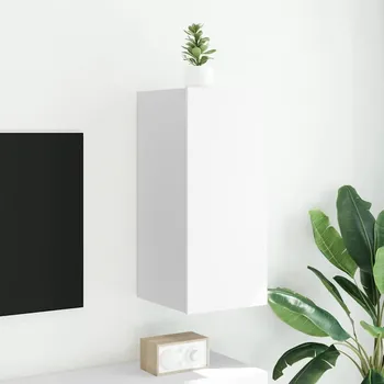 Komoda vidaXL Nástěnná TV skříňka s LED osvětlením 30,5x35x70 cm [837234] Barva: Bílá