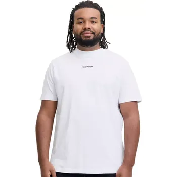 Oblečení a móda Velké pánské tričko s potiskem na zádech Jack & Jones 12288178 bílá (6XL)