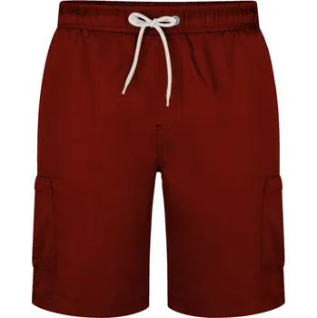 Oblečení a móda Pánské velké plavecké šortky bojové šortky hladké Kam 334 vínové (2XL)