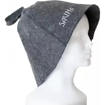 Klobouk Klobouk do sauny – šedý, výšivka "Sauna"