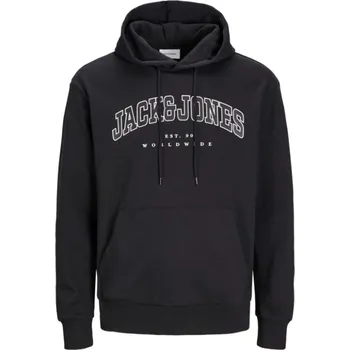 Pánská mikina Velká pánská mikina s kapucí přes hlavu od značky Jack & Jones 12258867 černá (6XL)