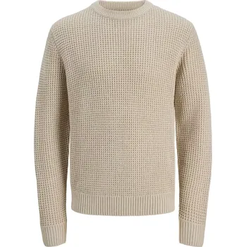 Pánský svetr Velký pánský svetr přes hlavu Jack & Jones 12287722 béžový (6XL)