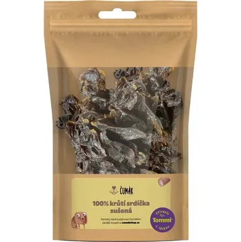 Pamlsek pro psa Čumák 100% krůtí srdíčka, sušená (50 g)