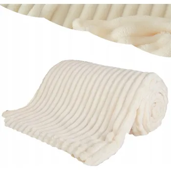 Přehoz na lůžko Deka 200x220 Mikrovlákno Lisovaná Hřejivá Silná Přehoz na Postel Bílá