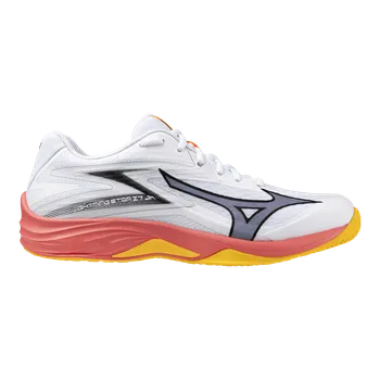 Dětská móda MIZUNO LIGHTNING STAR Z7 Jr(C) / White/Fiery Coral 2/Citrus 2 UK - 2 UK - 34 EUR - 21 cm