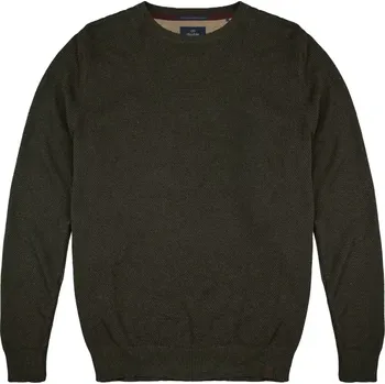 Pánský svetr Velký pánský svetr hladký přes hlavu Double Urban Outfitters Knit-8025 tmavě zelený (4XL)