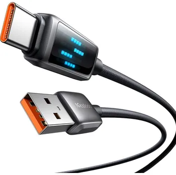 Mcdodo – datový kabel (CA-2350) – USB-C na USB-A, 6A, LED displej, 1,2m – černý