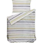 Bierbaum povlečení bavlněný satén 3327 Stripe Yellow 140x200/70x90 cm