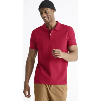 Pánské oblečení Celio Polo tričko Teone piké - Pánské Celio červená 1923432