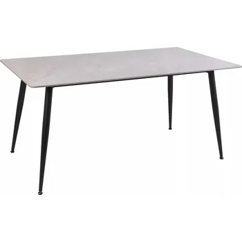 Jídelní stůl Rion 160 cm keramika šedý mramor/černý