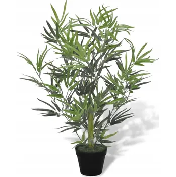 umělá květina Umělý bambus v květináči 80 cm, zelený, 460 listů, průměr 15,9 cm