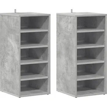 Botník 31,5 x 35 x 70 cm, šedá barva betonu, 5 přihrádek