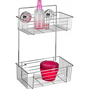 Drátěná police Závěsná police do koupelny košík Eloise, 2 patra