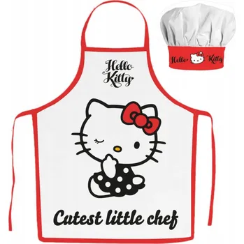 Kuchyňská zástěra Dětská zástěra Hello Kitty Little Chef 2dílná sada
