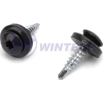 Šroub WINTECH Střešní šroub UFO+EPDM 4,8 x 20,red.vrták RAL 7021 Balení: 25 ks CIBEK48020XBS1