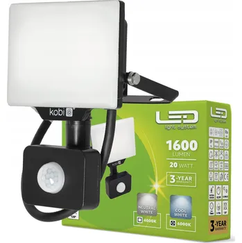 LED reflektor halogen s pohybovým a soumrakovým senzorem 20W 6000K IP54 LLS