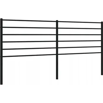 Čelo postele kovové černé 206 x 3 x 90 cm
