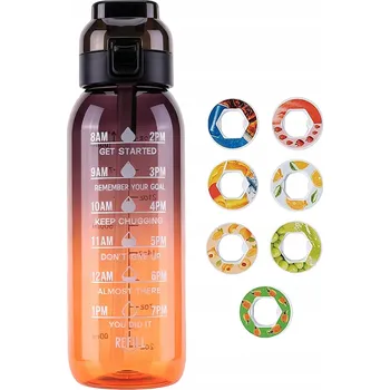 Láhev LAHEV NA PITÍ LAHVIČKA NA VODU S 7 chuťových kapslemi 1000 ml