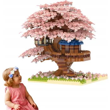ostatní stavebnice MIKROBLOKY OZDOBNÁ STAVEBNICE RŮŽOVÝ TŘEŠEŇOVÝ STROM 2151 dílů