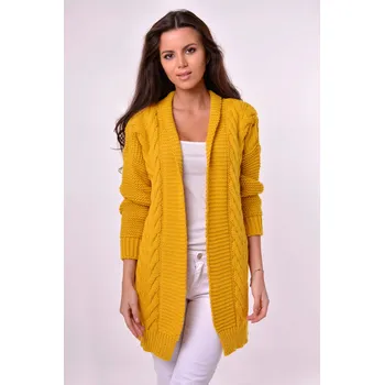 Dámský svetr Setin dámský svetr žlutý oversize do půlky stehen, univerzální velikost