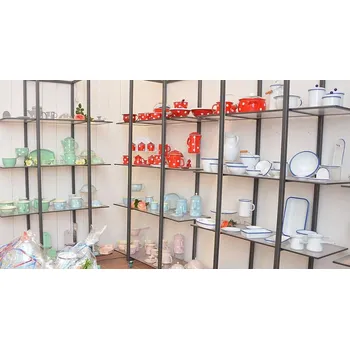 Mýdlenka Mintová smaltovaná nástěnná mýdlenka s háčkem Mint dot - 13*10*21cm